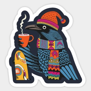 Cawfee Crow Sticker